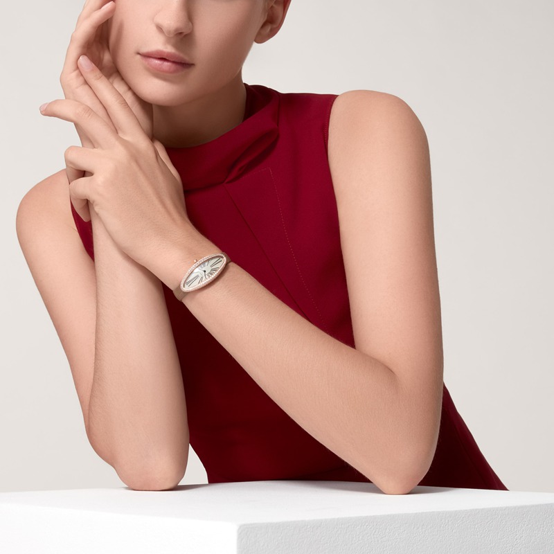 Cartier Baignoire Allongée horloge Top Wesselton (F-G) Kroon Roségoud 47.0 mm x 20.7 mm CRWJBA0006 - Afbeelding 2