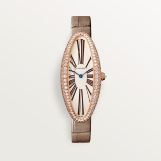 Cartier Baignoire Allongée horloge Top Wesselton (F-G) Kroon Roségoud 47.0 mm x 20.7 mm CRWJBA0006