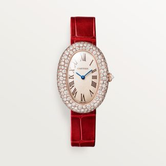 Cartier Baignoire horloge Top Wesselton (F-G) Kroon Roségoud 36.0 mm x 26.0 mm CRWJBA0047
