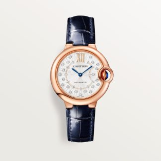 Cartier Ballon Bleu de Cartier horloge Blauw Kroon Roségoud 35.0 mm x NaN mm CRWGBB0052