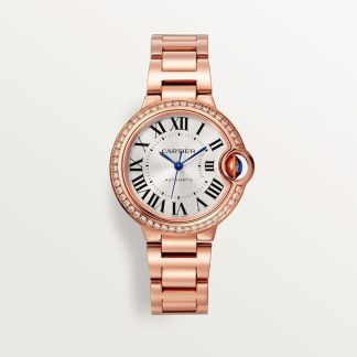 Cartier Ballon Bleu de Cartier horloge Blauw Kroon Roségoud 35.0 mm x NaN mm CRWJBB0063