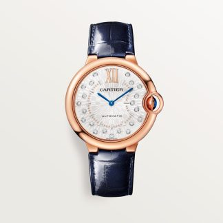 Cartier Ballon Bleu de Cartier horloge Blauw Kroon Roségoud CRWGBB0053