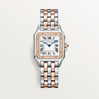 Cartier Panthère de Cartier horloge Blauw Kroon Staal 36.5 mm x 26.7 mm CRW3PN0010