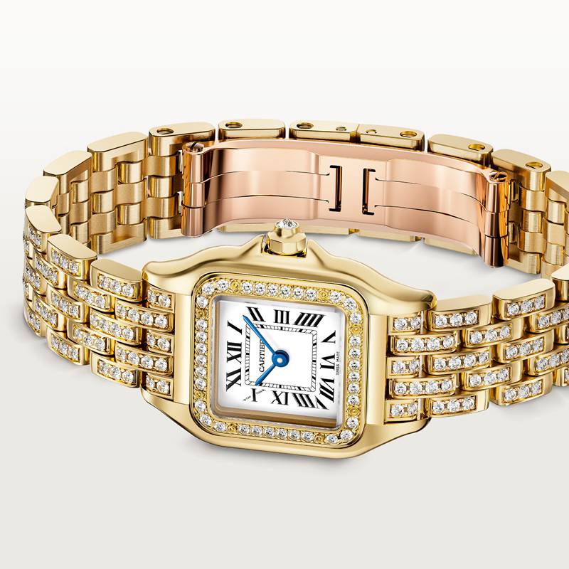 Cartier Panthère de Cartier horloge Top Wesselton (F-G) Kroon Geel goud 30.3 mm x 22.0 mm CRWJPN0059 - Afbeelding 5