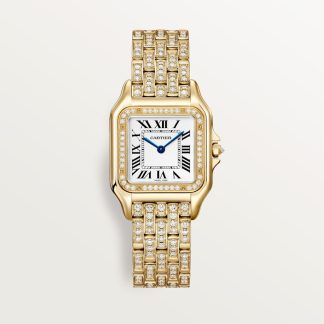 Cartier Panthère de Cartier horloge Top Wesselton (F-G) Kroon Geel goud 36.5 mm x 26.7 mm CRWJPN0060