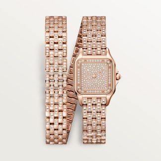 Cartier Panthère de Cartier horloge Top Wesselton (F-G) Kroon Roségoud 30.3 mm x 22.0 mm CRWJPN0062