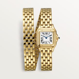 Cartier Panthère de Cartier horloge, klein model Blauw Kroon Geel goud 30.3 mm x 22.0 mm CRWGPN0046