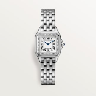 Cartier Panthère de Cartier horloge, klein model Blauw Kroon Staal 30.3 mm x 22.0 mm CRW4PN0016