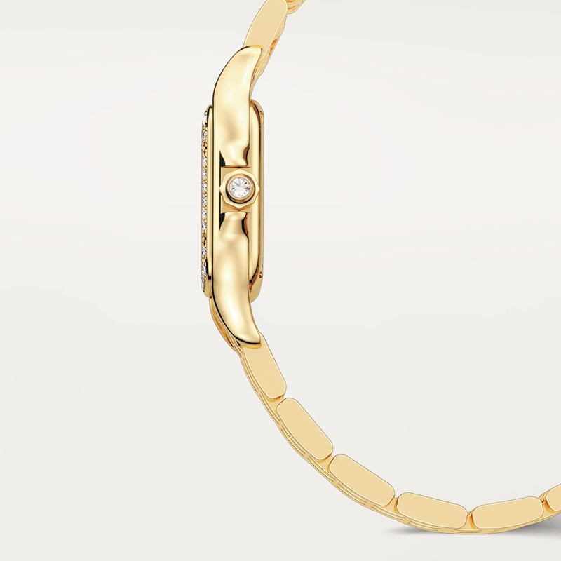 Cartier Panthère de Cartier horloge, klein model Top Wesselton (F-G) Kroon Geel goud 30.3 mm x 22.0 mm CRWJPN0067 - Afbeelding 5