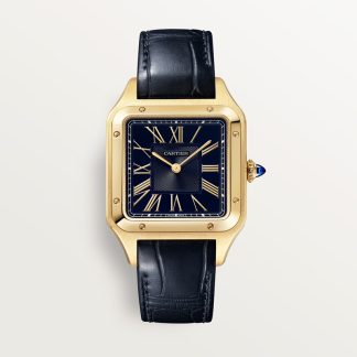 Cartier Santos-Dumont horloge Blauw Kroon Geel goud 43.5 mm x 31.4 mm CRWGSA0115