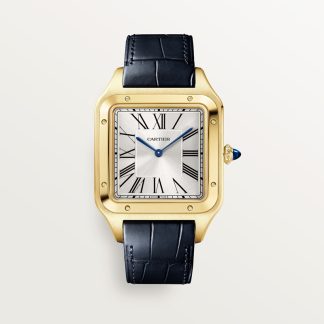 Cartier Santos-Dumont horloge Blauw Kroon Geel goud 46.6 mm x 33.9 mm CRWGSA0108