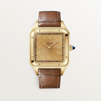 Cartier Santos-Dumont horloge Blauw Kroon Geel goud 46.6 mm x 33.9 mm CRWGSA0111