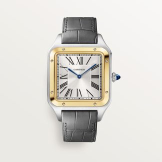 Cartier Santos-Dumont horloge Blauw Kroon Goud en staal 46.6 mm x 33.9 mm CRW2SA0034