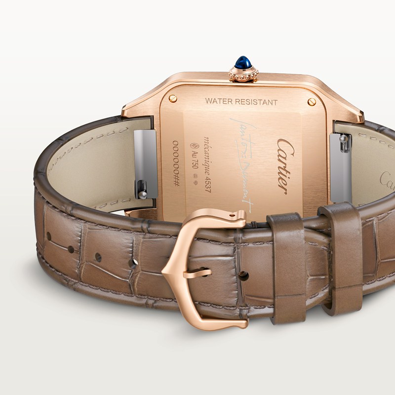 Cartier Santos-Dumont horloge Blauw Kroon Roségoud 46.6 mm x 33.9 mm CRWGSA0112 - Afbeelding 2