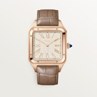 Cartier Santos-Dumont horloge Blauw Kroon Roségoud 46.6 mm x 33.9 mm CRWGSA0112
