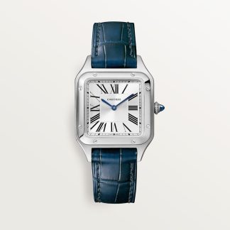 Cartier Santos-Dumont horloge Blauw Kroon Staal 38.0 mm x 27.5 mm CRWSSA0086