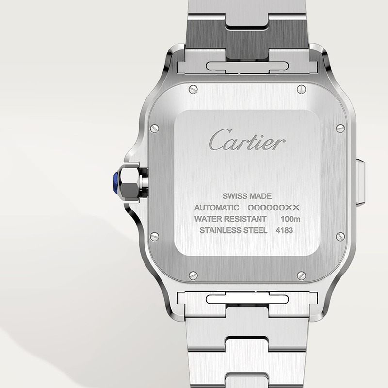 Cartier Santos de Cartier chronograaf horloge Blauw Kroon Goud en staal 51.3 mm x 43.3 mm CRW2SA0008 - Afbeelding 5