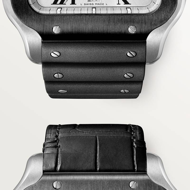 Cartier Santos de Cartier chronograaf horloge Zwart Kroon Staal 51.3 mm x 43.3 mm CRWSSA0017 - Afbeelding 5