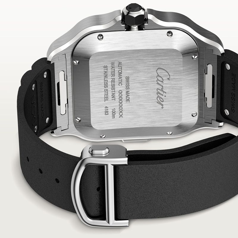 Cartier Santos de Cartier chronograaf horloge Zwart Kroon Staal 51.3 mm x 43.3 mm CRWSSA0017 - Afbeelding 7