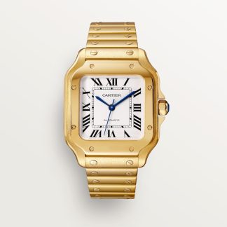 Cartier Santos de Cartier horloge Blauw Kroon Geel goud 41.9 mm x 35.1 mm CRWGSA0030