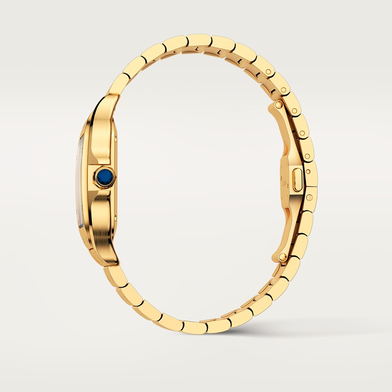 Cartier Santos de Cartier horloge Blauw Kroon Geel goud 41.9 mm x 35.1 mm CRWGSA0030 - Afbeelding 5
