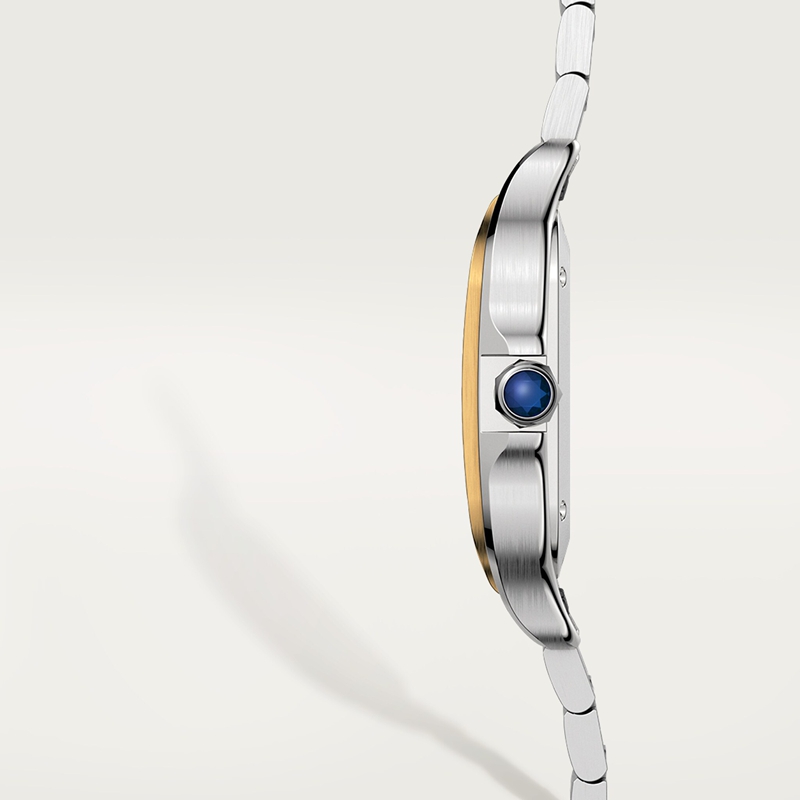Cartier Santos de Cartier horloge Blauw Kroon Goud en staal 41.9 mm x 35.1 mm CRW2SA0016 - Afbeelding 6