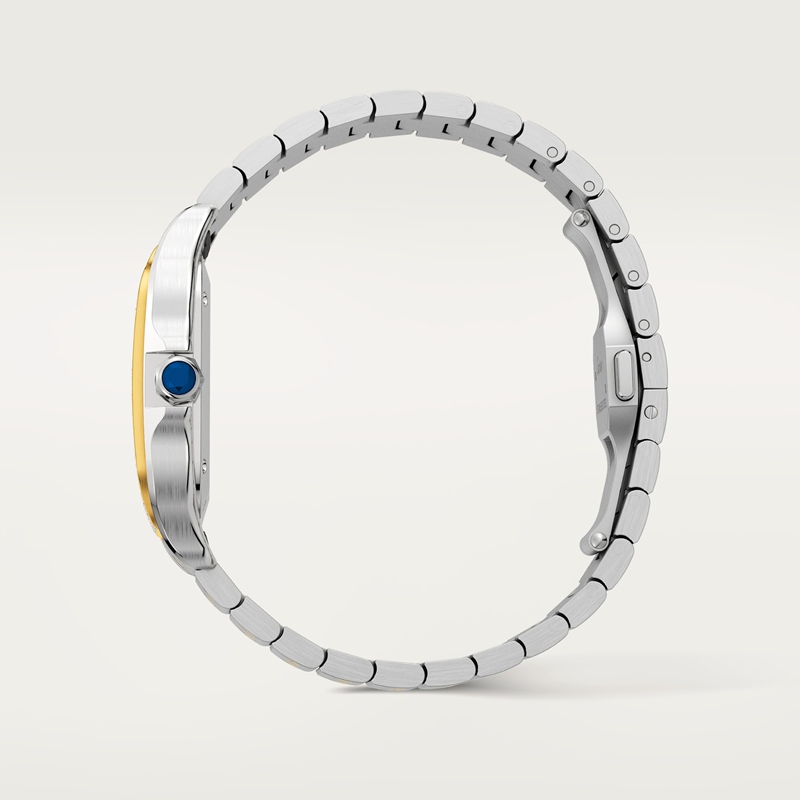 Cartier Santos de Cartier horloge Blauw Kroon Goud en staal 41.9 mm x 35.1 mm CRW3SA0007 - Afbeelding 7