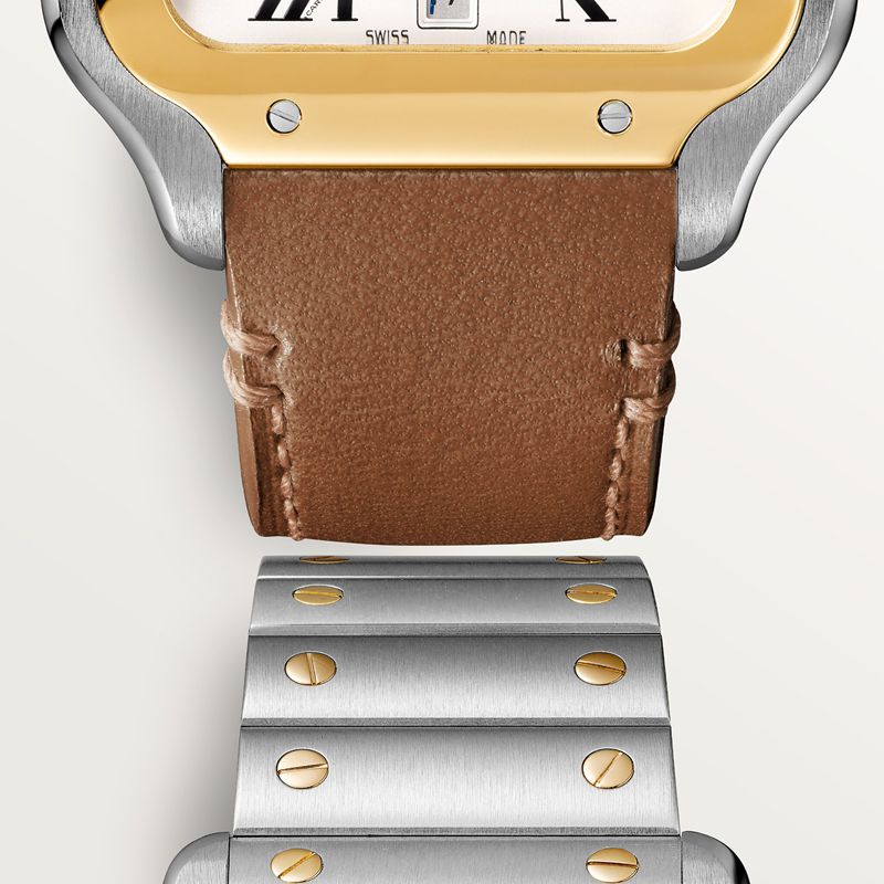 Cartier Santos de Cartier horloge Blauw Kroon Goud en staal 47.5 mm x 39.8 mm CRW2SA0009 - Afbeelding 5