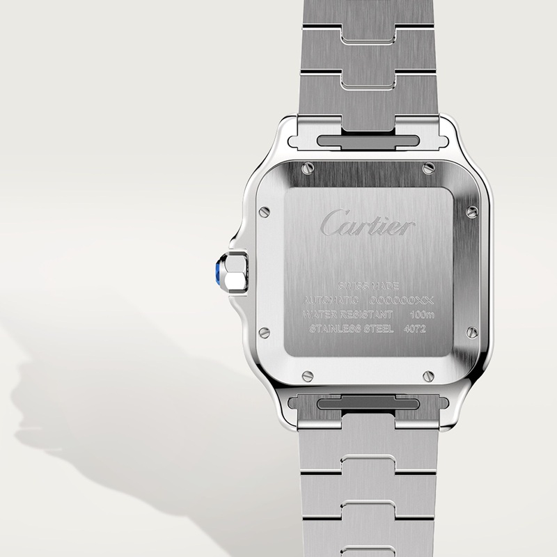 Cartier Santos de Cartier horloge Blauw Kroon Goud en staal 47.5 mm x 39.8 mm CRW2SA0009 - Afbeelding 6