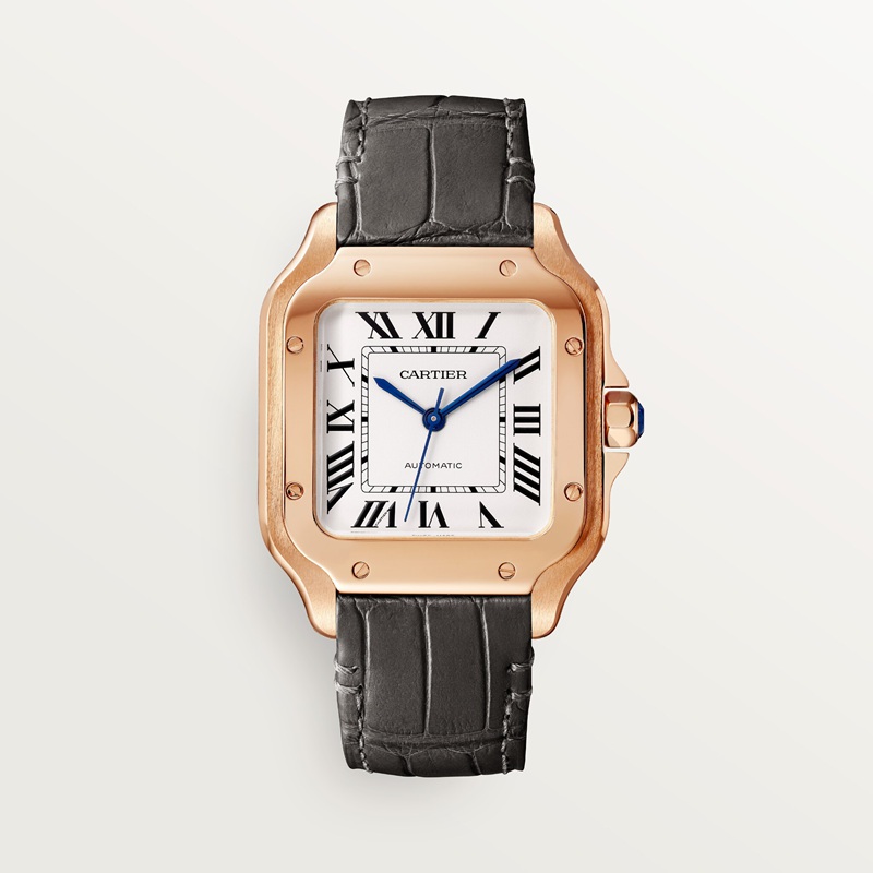Cartier Santos de Cartier horloge Blauw Kroon Roségoud 41.9 mm x 35.1 mm CRWGSA0028