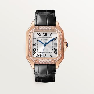 Cartier Santos de Cartier horloge Blauw Kroon Roségoud 41.9 mm x 35.1 mm CRWJSA0012