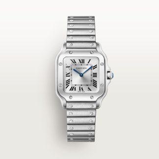 Cartier Santos de Cartier horloge Blauw Kroon Staal 34.5 mm x 27.0 mm CRWSSA0082