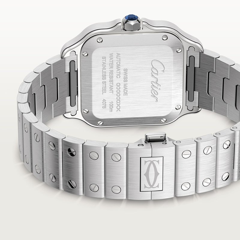 Cartier Santos de Cartier horloge Blauw Kroon Staal 41.9 mm x 35.1 mm CRW4SA0005 - Afbeelding 5