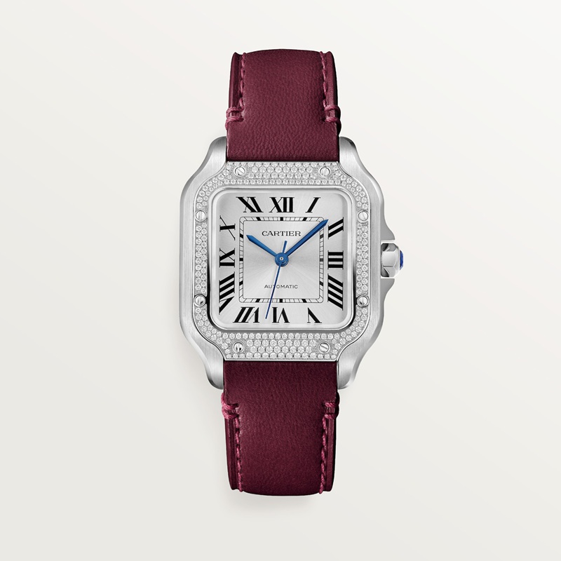 Cartier Santos de Cartier horloge Blauw Kroon Staal 41.9 mm x 35.1 mm CRW4SA0005 - Afbeelding 8