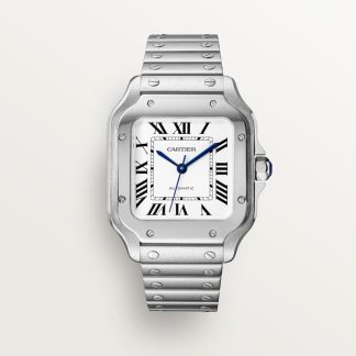 Cartier Santos de Cartier horloge Blauw Kroon Staal 41.9 mm x 35.1 mm CRWSSA0029