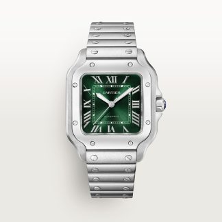 Cartier Santos de Cartier horloge Blauw Kroon Staal 41.9 mm x 35.1 mm CRWSSA0061