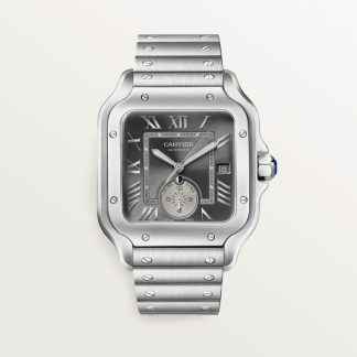 Cartier Santos de Cartier horloge Blauw Kroon Staal 47.5 mm x 37.7 mm CRWSSA0076