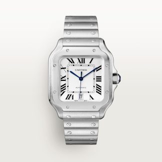Cartier Santos de Cartier horloge Blauw Kroon Staal 47.5 mm x 39.8 mm CRWSSA0018
