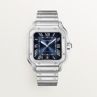 Cartier Santos de Cartier horloge Blauw Kroon Staal 47.5 mm x 39.8 mm CRWSSA0071
