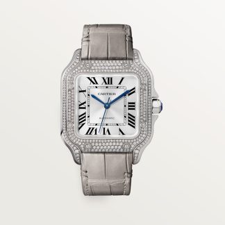 Cartier Santos de Cartier horloge Blauw Kroon Wit goud 41.9 mm x 35.1 mm CRWJSA0014