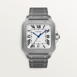 Cartier Santos de Cartier horloge Zwart Kroon Staal 47.5 mm x 39.8 mm CRWSSA0089