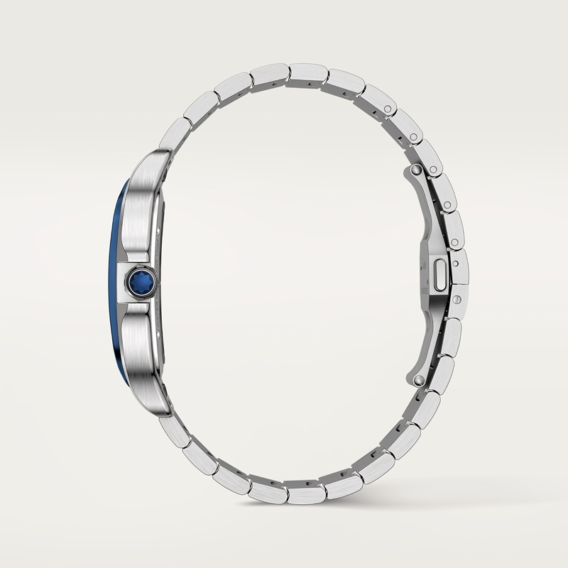 Cartier Santos de Cartier skelethorloge Blauw Kroon Staal 47.5 mm x 39.7 mm CRWHSA0026 - Afbeelding 6