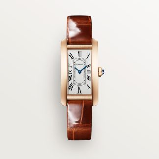 Cartier Tank Américaine horloge Blauw Kroon Roségoud 35.4 mm x 19.4 mm CRWGTA0340