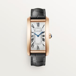 Cartier Tank Américaine horloge Blauw Kroon Roségoud 44.4 mm x 24.4 mm CRWGTA0134