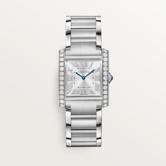 Cartier Tank Française horloge Blauw Kroon Staal 32.0 mm x 27.0 mm CRW4TA0028