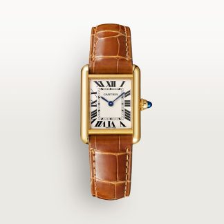 Cartier Tank Louis Cartier horloge Blauw Kroon Geel goud 29.5 mm x 22.0 mm CRWGTA0342