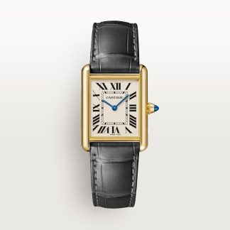 Cartier Tank Louis Cartier horloge Blauw Kroon Geel goud 33.7 mm x 25.5 mm CRWGTA0067
