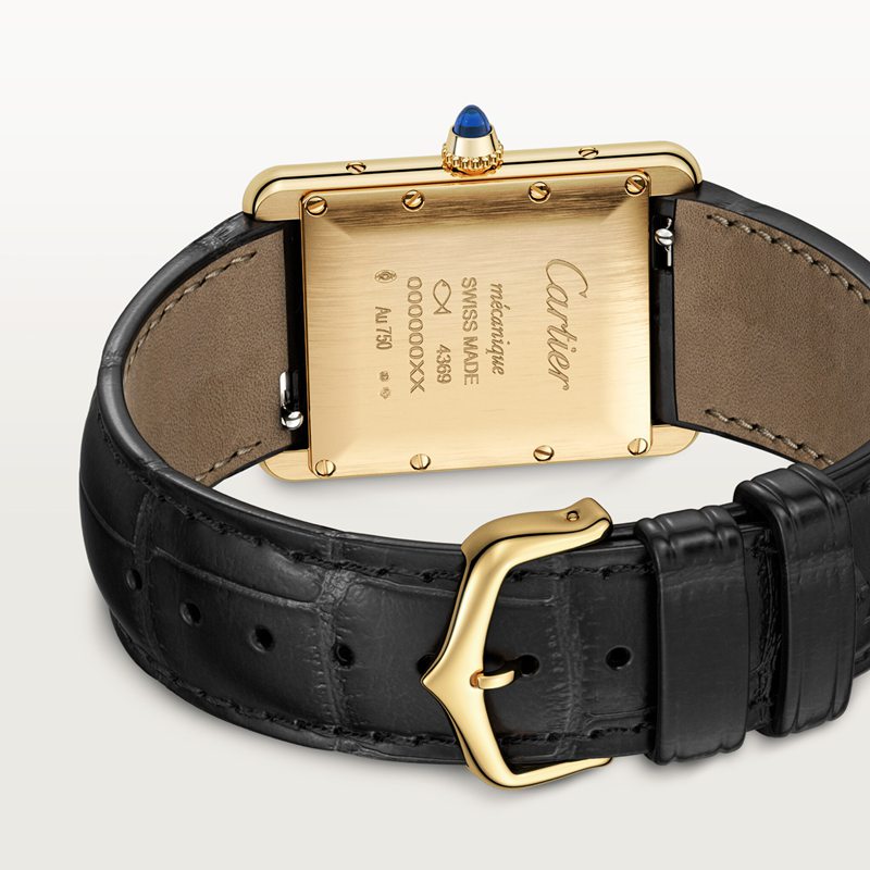 Cartier Tank Louis Cartier horloge Blauw Kroon Geel goud 33.7 mm x 25.5 mm CRWGTA0091 - Afbeelding 4