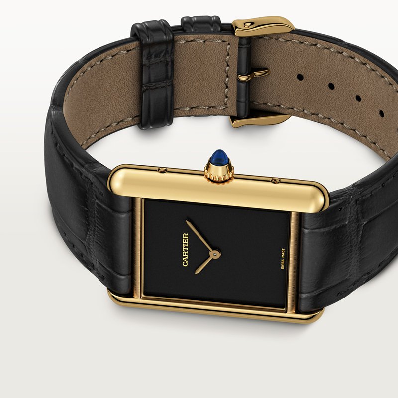 Cartier Tank Louis Cartier horloge Blauw Kroon Geel goud 33.7 mm x 25.5 mm CRWGTA0091 - Afbeelding 6