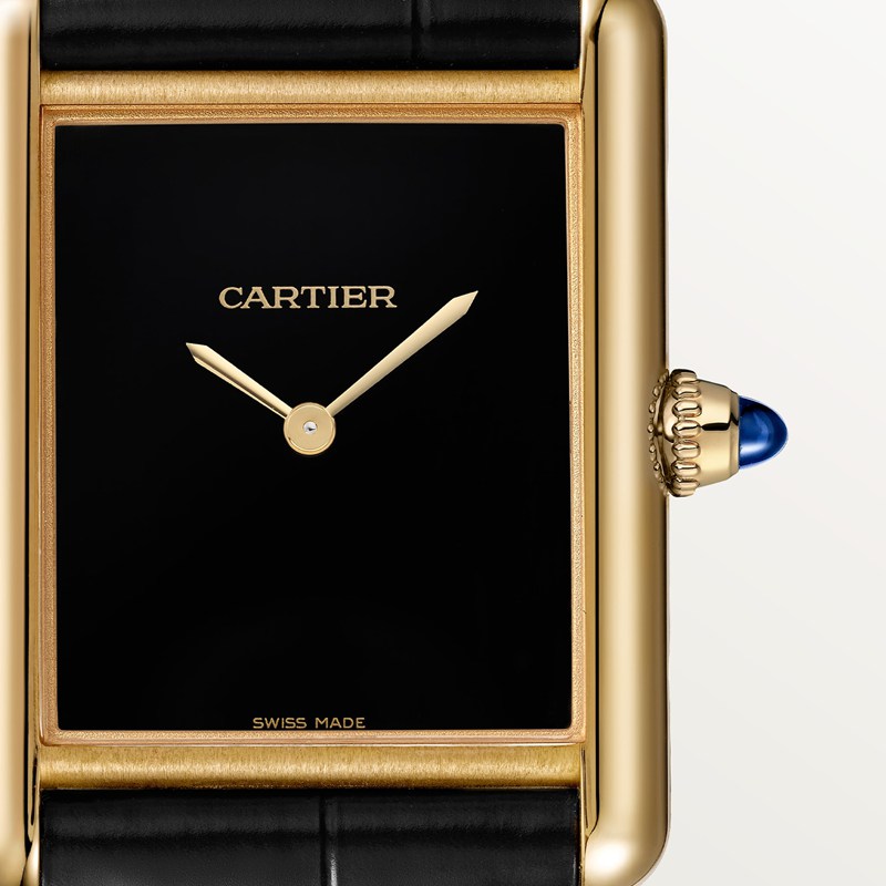 Cartier Tank Louis Cartier horloge Blauw Kroon Geel goud 33.7 mm x 25.5 mm CRWGTA0091 - Afbeelding 7